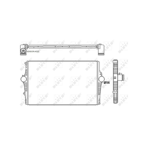 Intercooler, Nedre, Mitt Nrf 30249 NRF