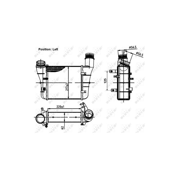 Intercooler, Vänster Nrf 30251 NRF