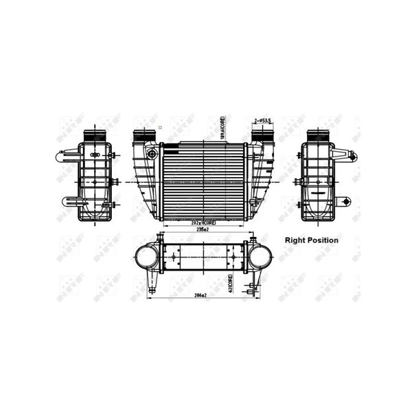 Intercooler, Höger Nrf 30252 NRF