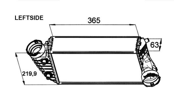 Intercooler, Vänster Nrf 30442 NRF