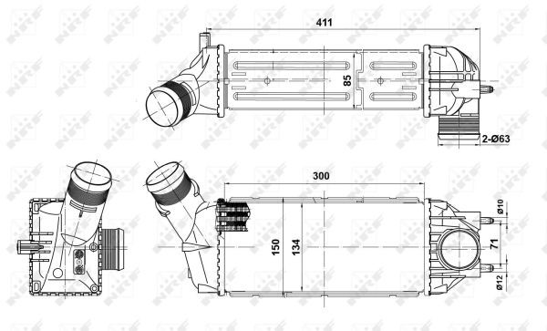 Intercooler, Höger Nrf 30908 NRF