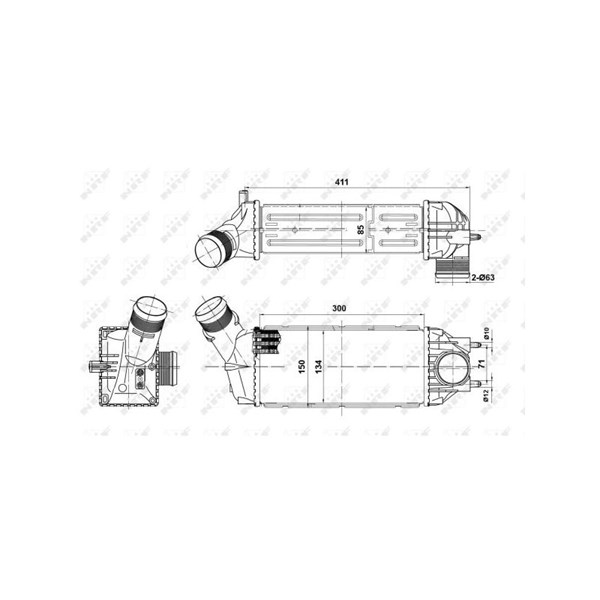 Intercooler, Höger Nrf 30908 NRF