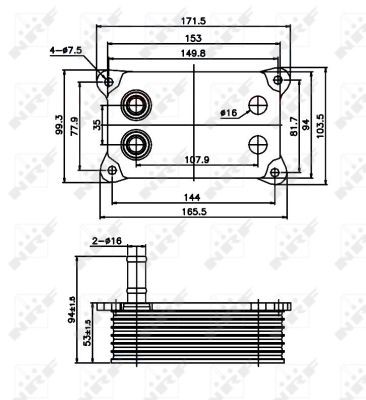 Oljekylare, motor Nrf 31071 NRF