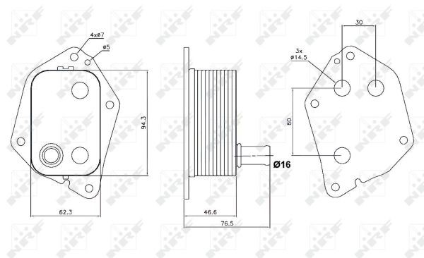 Oljekylare, motor Nrf 31159 NRF
