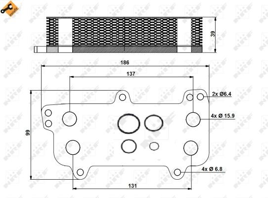 Oljekylare, motor Nrf 31171 NRF