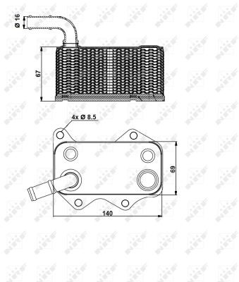 Oljekylare, motor Nrf 31172 NRF