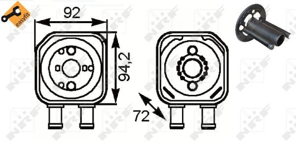 Oljekylare, motor Nrf 31179 NRF