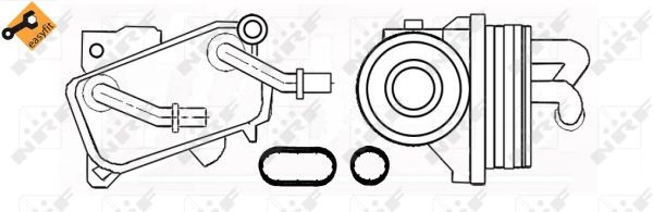 Oljekylare, motor Nrf 31182 NRF