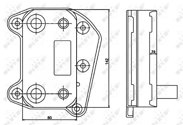 Oljekylare, motor Nrf 31183 NRF