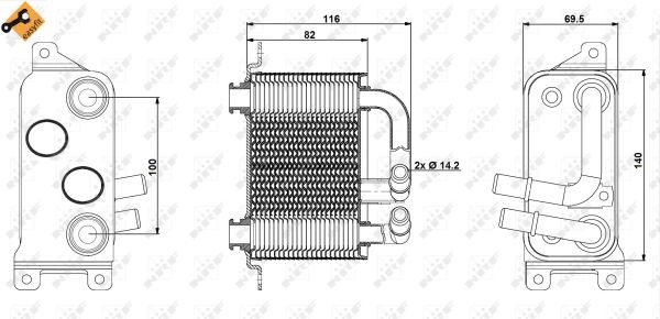 Oljekylare, motor Nrf 31191 NRF