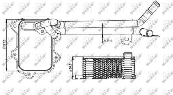 Oljekylare, motor Nrf 31261 NRF