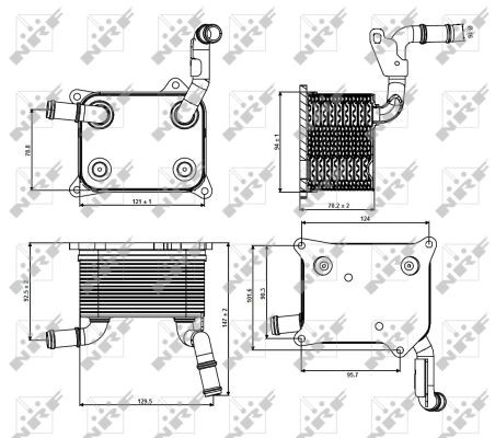 Oljekylare, motor Nrf 31266 NRF