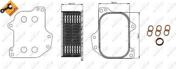Oljekylare, motor Nrf 31267 NRF