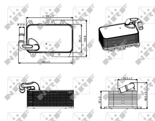Oljekylare, motor Nrf 31272 NRF