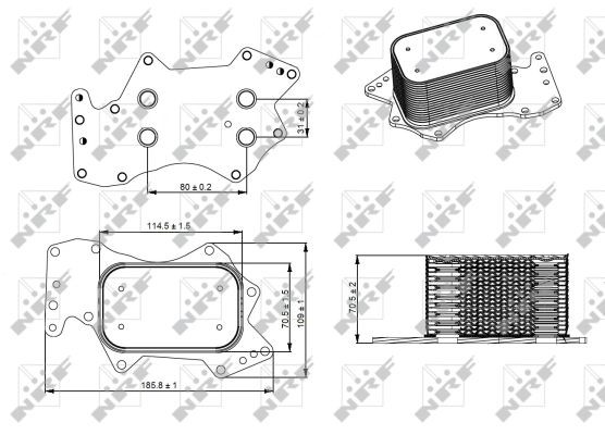 Oljekylare, motor Nrf 31273 NRF