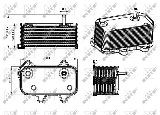 Oljekylare, motor Nrf 31291 NRF