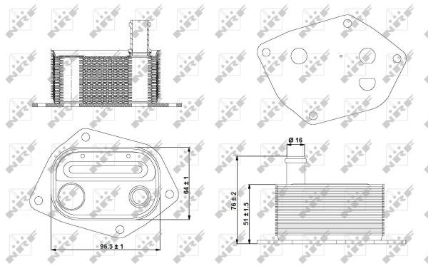 Oljekylare, motor Nrf 31298 NRF