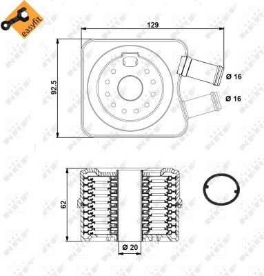 Oljekylare, motor Nrf 31306 NRF