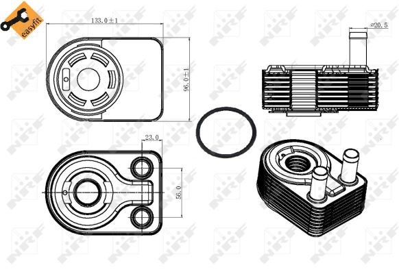 Oljekylare, motor Nrf 31312 NRF
