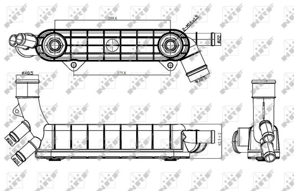 Oljekylare, motor Nrf 31316 NRF