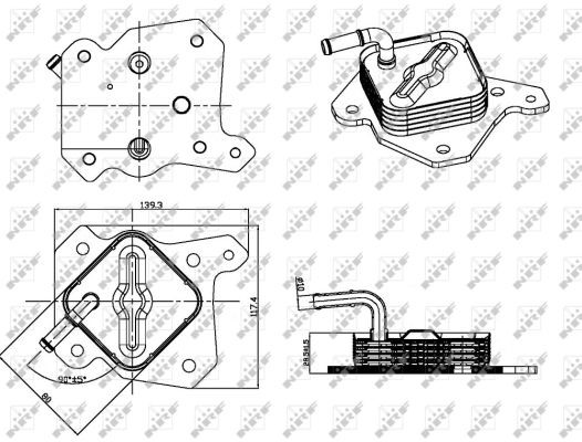 Oljekylare, motor Nrf 31317 NRF
