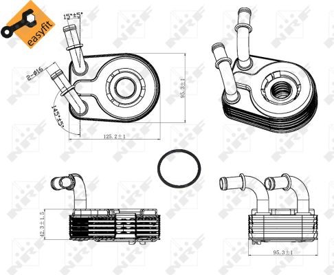 Oljekylare, motor Nrf 31321 NRF