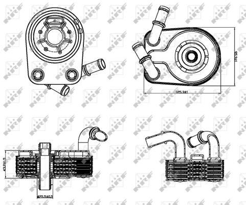 Oljekylare, motor Nrf 31322 NRF
