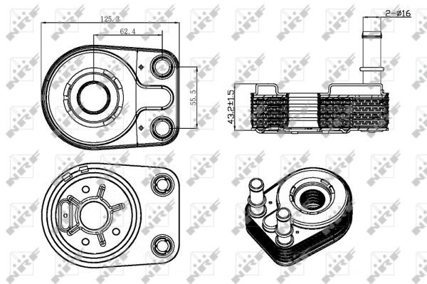 Oljekylare, motor Nrf 31323 NRF