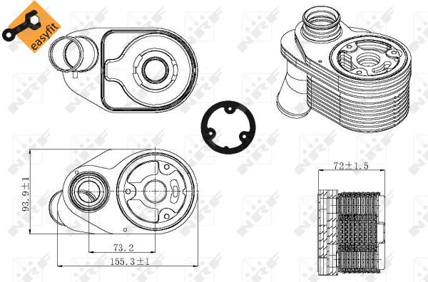 Oljekylare, motor Nrf 31325 NRF