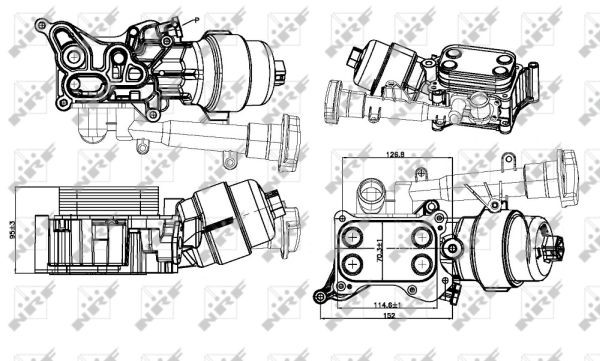 Oljekylare, motor Nrf 31326 NRF