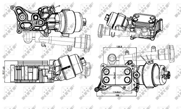 Oljekylare, motor Nrf 31327 NRF
