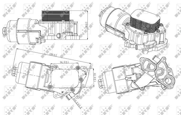 Oljekylare, motor Nrf 31328 NRF