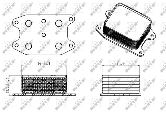 Oljekylare, motor Nrf 31329 NRF