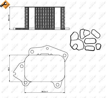 Oljekylare, motor Nrf 31333 NRF