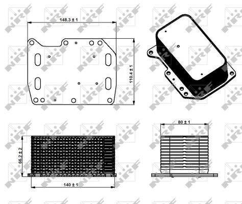 Oljekylare, motor Nrf 31334 NRF
