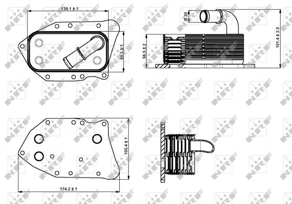 Oljekylare, motor Nrf 31340 NRF