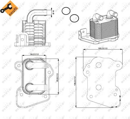 Oljekylare, motor Nrf 31345 NRF