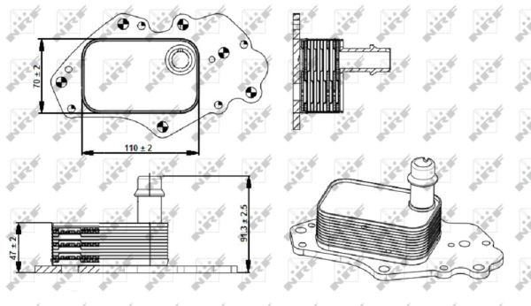 Oljekylare, motor Nrf 31347 NRF