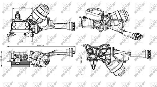 Oljekylare, motor Nrf 31348 NRF