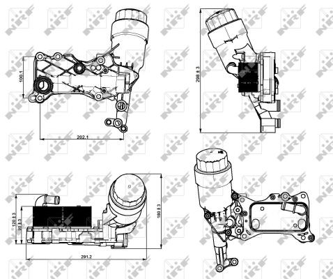 Oljekylare, motor Nrf 31350 NRF