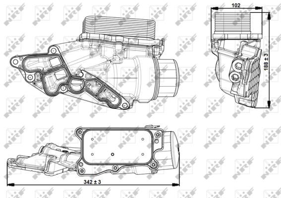 Oljekylare, motor Nrf 31351 NRF