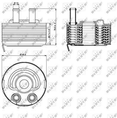 Oljekylare, motor Nrf 31353 NRF