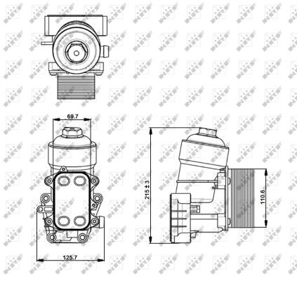 Oljekylare, motor Nrf 31355 NRF