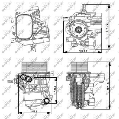Oljekylare, motor Nrf 31356 NRF