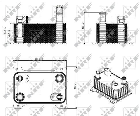 Oljekylare, motor Nrf 31362 NRF