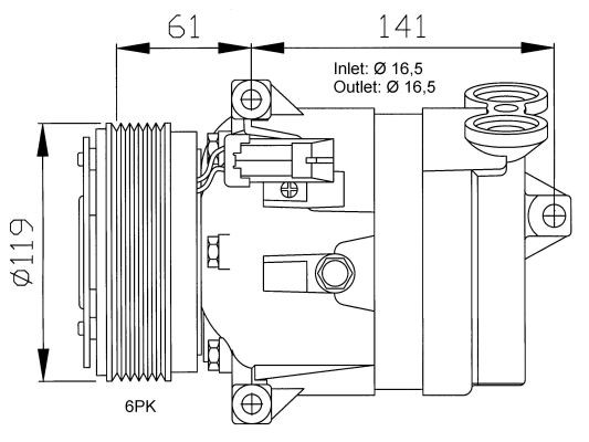 Kompressor, klimatanläggning Nrf premium 32021G NRF premium