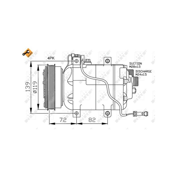 Kompressor, klimatanläggning Nrf 32030 NRF