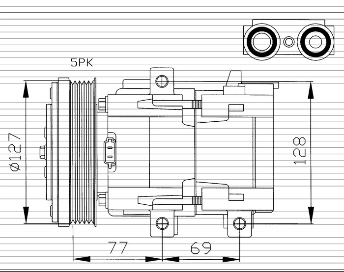 Kompressor, klimatanläggning Nrf 32061 NRF