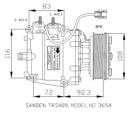 Kompressor, klimatanläggning Nrf premium 32072G NRF premium