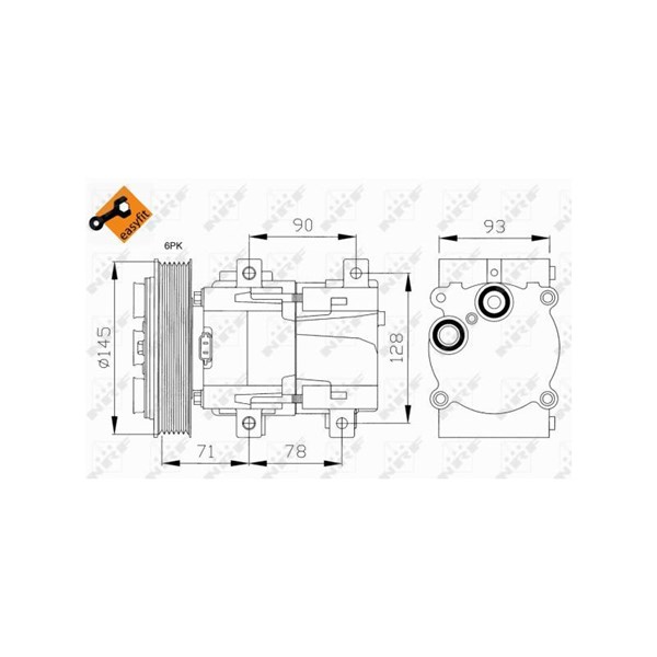 Kompressor, klimatanläggning Nrf 32084 NRF